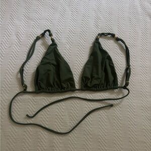 Vixpaulahermanny Green Triangle Bikini Top
